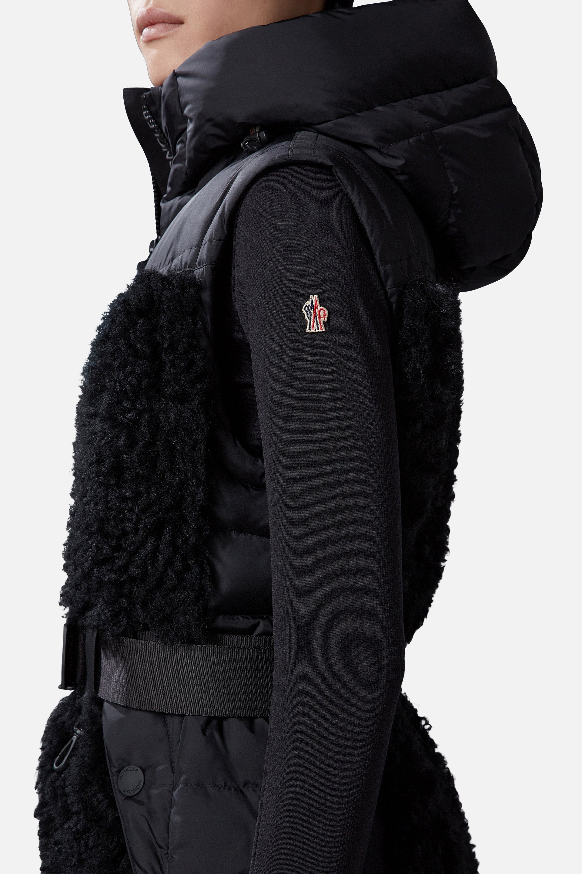 MONCLER GRENOBLE - Daunenjacke mit Shearling Bellecote