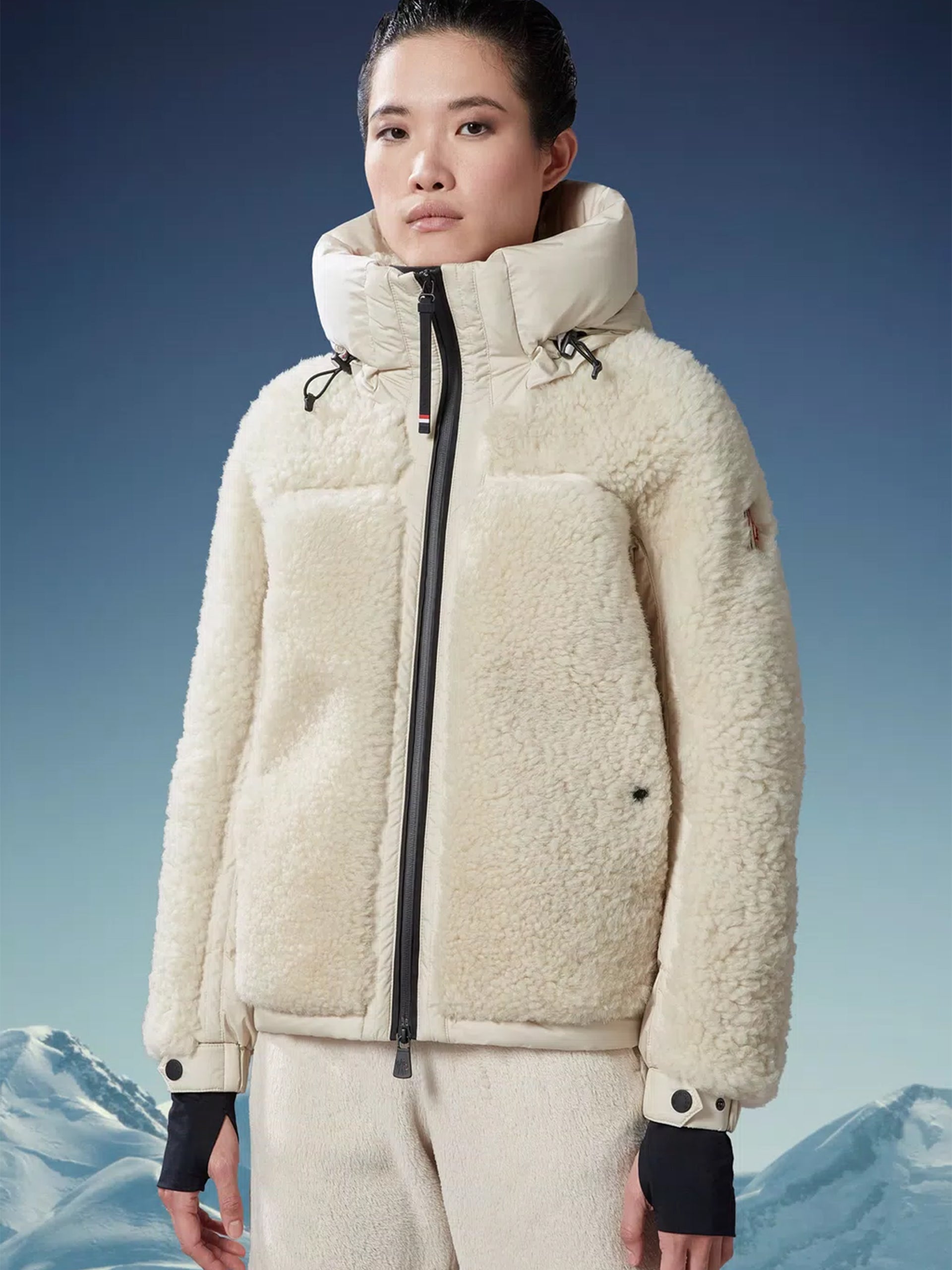 MONCLER GRENOBLE - Epicea Shearling-Daunenjacke