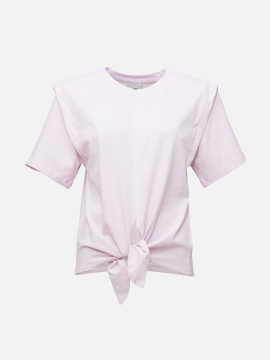 ISABEL MARANT - Zelikia T-Shirt mit gebundener Taille Rosa – Pink