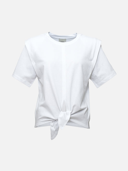 ISABEL MARANT - Zelikia T-Shirt mit gebundener Taille Weiß – White