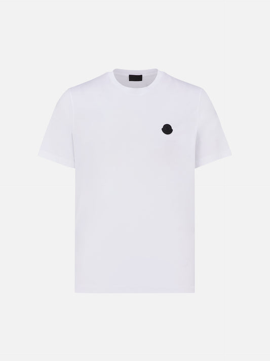MONCLER - T-Shirt mit Logo-Backprint Weiss – White