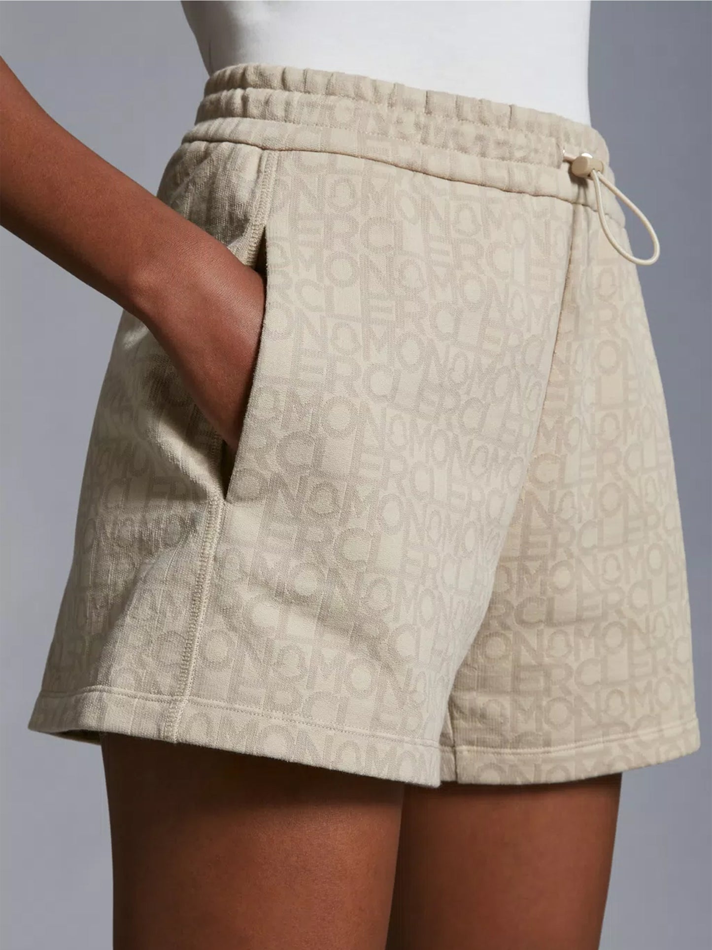 Shorts with monogram pattern