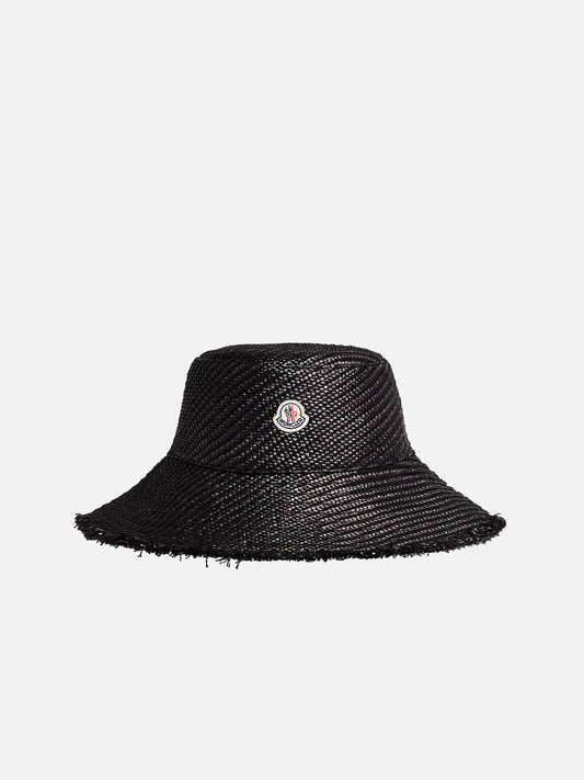 Raffia hat with logo